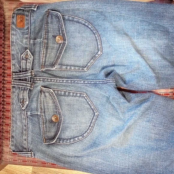 Free 🚛 LDS 6 "X2" Denim Wide Leg Jeans / Hipster - Picture 9 of 15